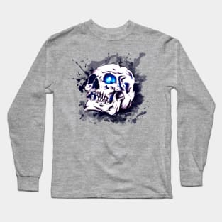 Galaxy splatter skull Long Sleeve T-Shirt